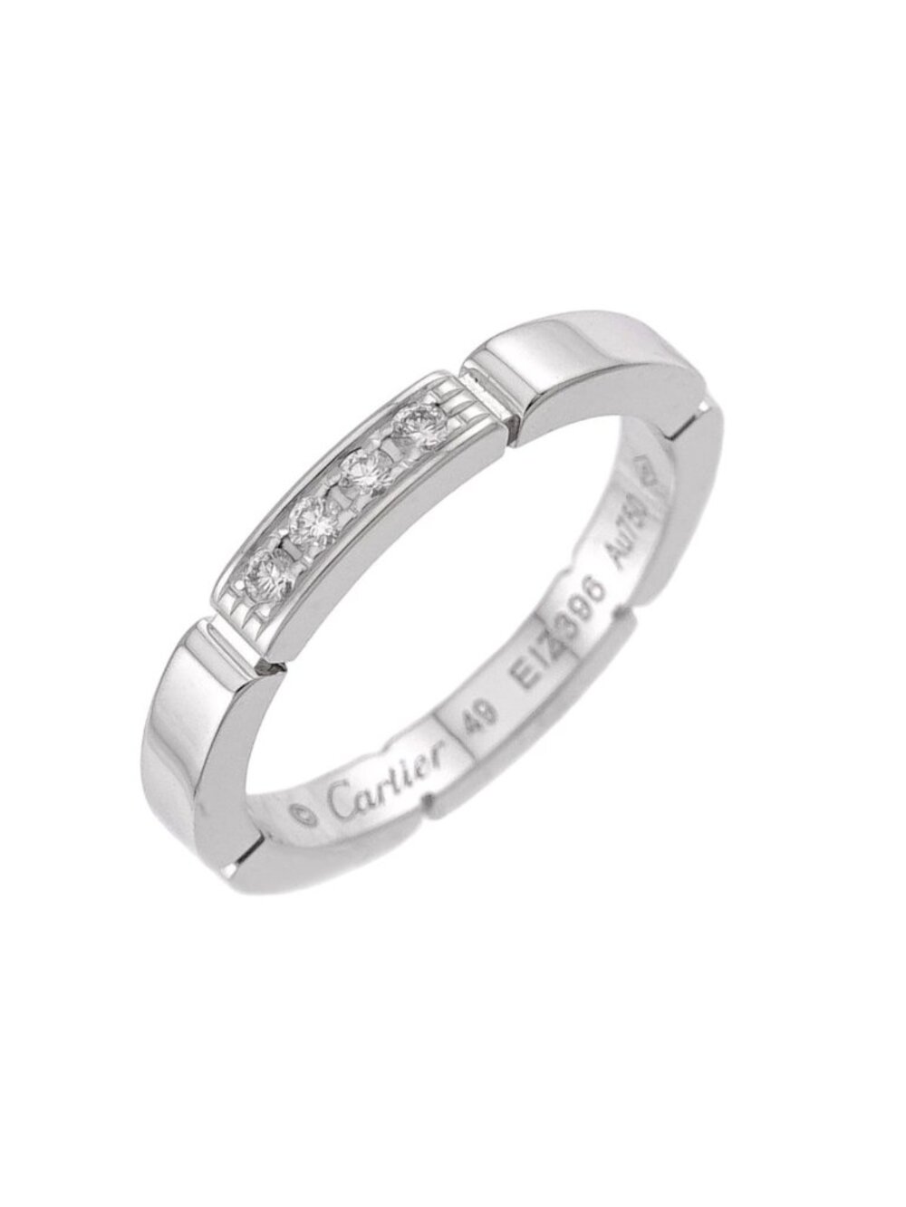 Cartier Maillon Panthere 49 Ring Diamond 18k White Gold